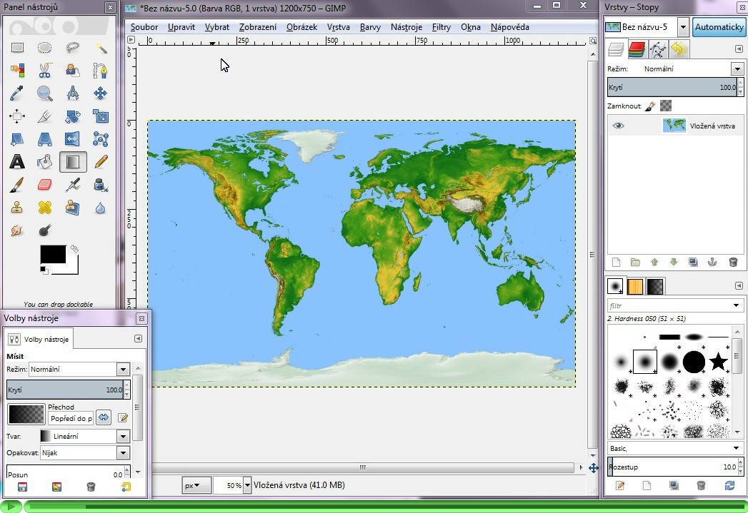 Postup vytvoření animace rotující Zeměkoule z obrázku 4, pro spuštění tutoriálu klikněte na obrázek