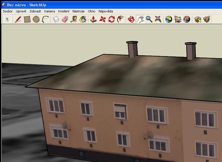 Ukázka 3d modelu v prostředí SketchUp